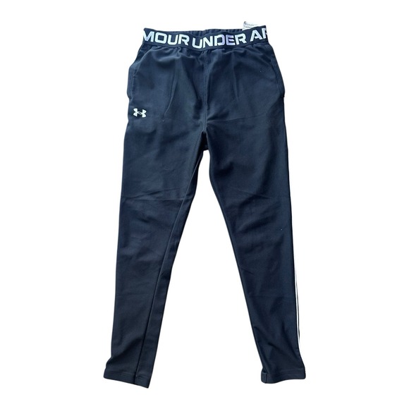 UNDER ARMOUR Girl's YOUTH UA Play Up Pants Black SIZE: YOUTH MEDIUM - Picture 1 of 5